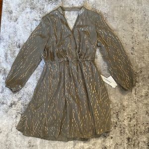 Stylish Green & Gold Dress, Nicole Miller ✨